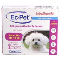 Antipulgas e Carrapatos EC-Pet 0,67 ml Cães de 0Kg a 10Kg - Chemitec