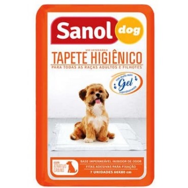 Tapete Higiênico Sanol Dog com 7 unidades 60x80